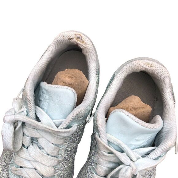 RARE 2016 Nike Air Force 1 Flyknit Low Glacier Blue - Picture 15 of 16